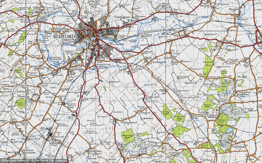 Old Map of Shortstown, 1946 in 1946