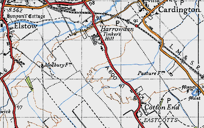 Old map of Shortstown in 1946