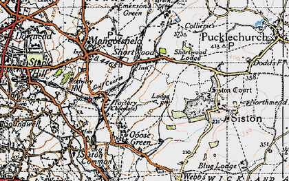 Old map of Shortwood in 1946