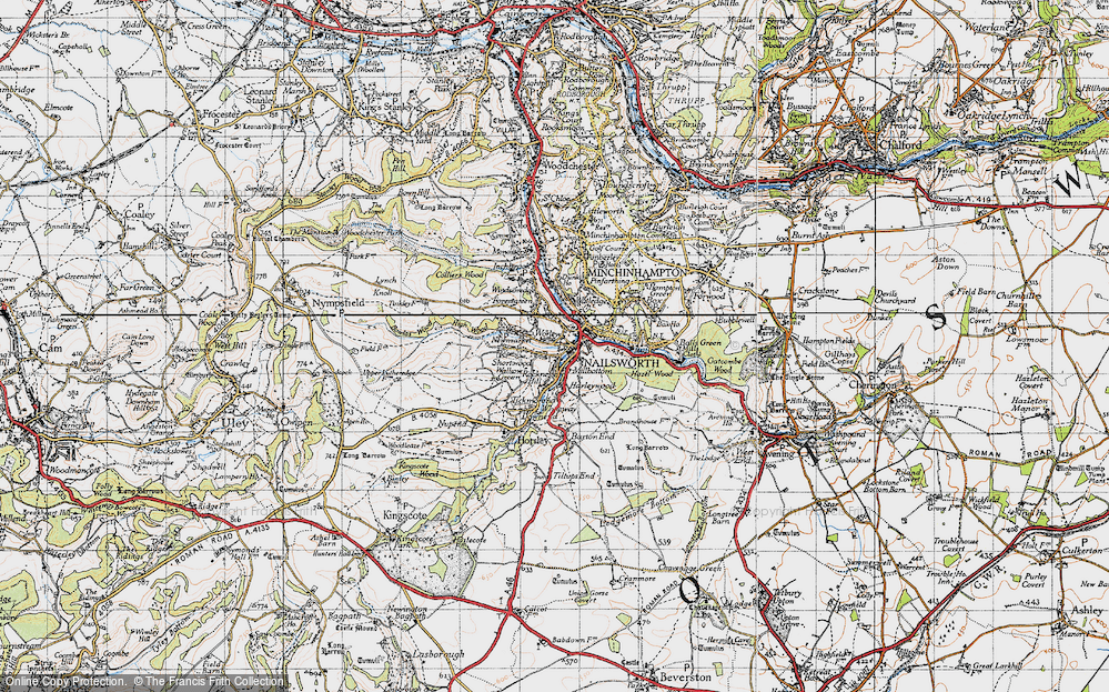 Old Map of Shortwood, 1946 in 1946
