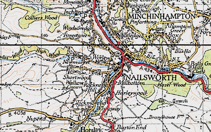 Old map of Shortwood in 1946