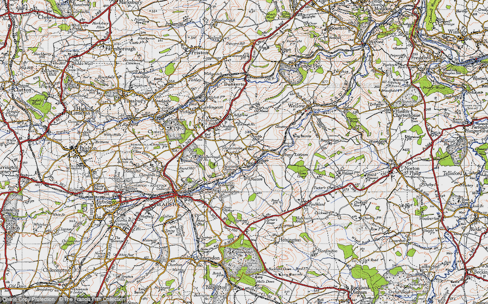 Old Map of Shoscombe, 1946 in 1946