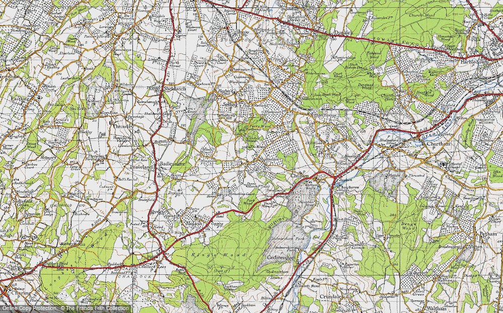 Old Map of Shottenden, 1946 in 1946