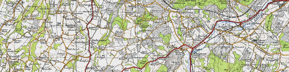 Old map of Woods Court in 1946