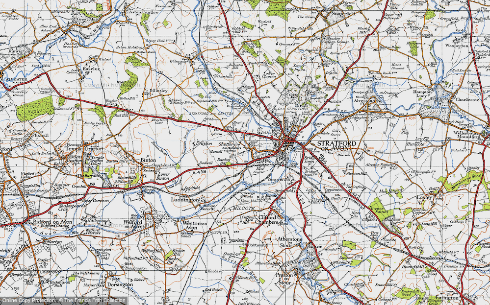 Old Map of Historic Map covering Bordon Hill in 1947