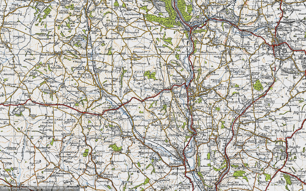 Old Map of Shottlegate, 1946 in 1946