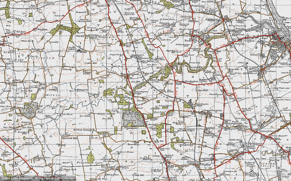 Old Map of Shotton, 1947 in 1947