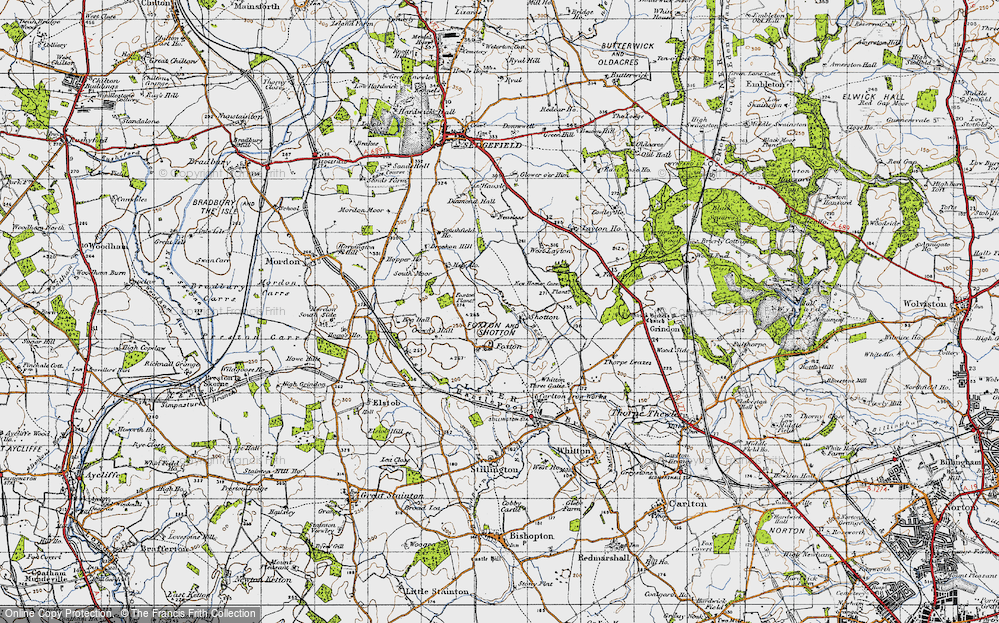 Old Map of Shotton, 1947 in 1947