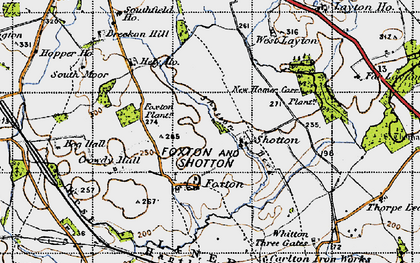 Old map of Shotton in 1947
