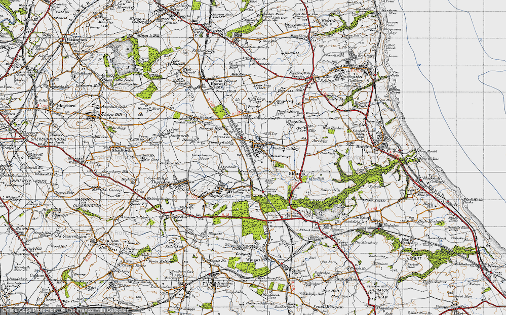Old Map of Shotton Colliery, 1947 in 1947