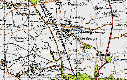 Old map of Shotton Colliery in 1947