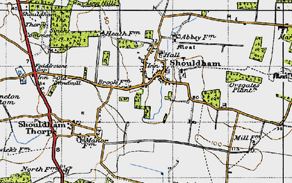 Old map of Shouldham in 1946
