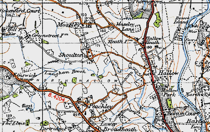 Old map of Shoulton in 1947