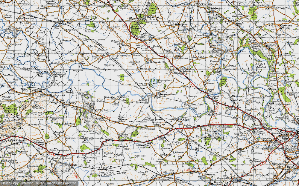 Old Map of Shrawardine, 1947 in 1947