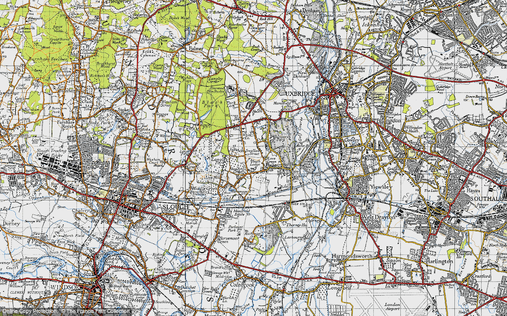 Old Map of Shreding Green, 1945 in 1945