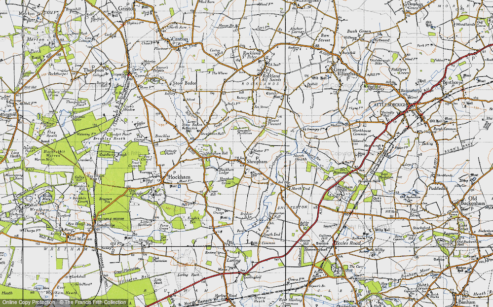 Old Map of Shropham, 1946 in 1946