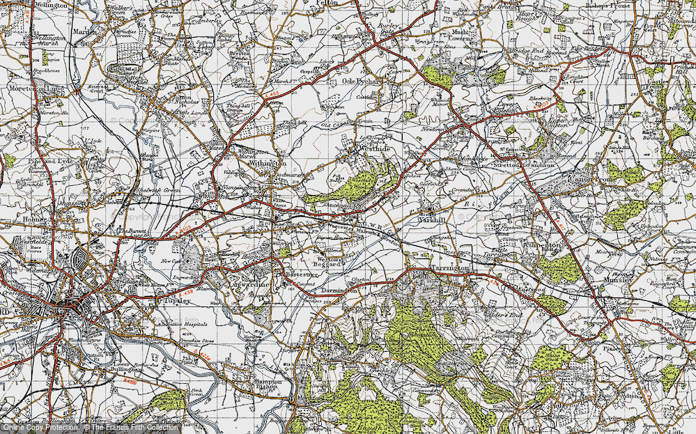 Old Map of Shucknall, 1947 in 1947