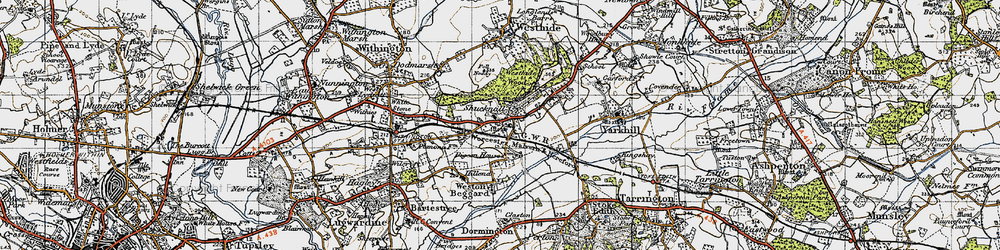 Old map of Shucknall in 1947