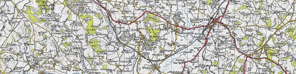 Old map of Shute in 1946