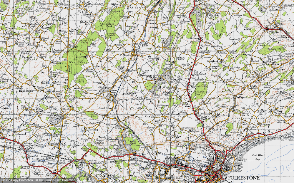Old Map of Shuttlesfield, 1947 in 1947
