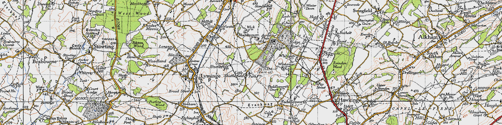 Old map of Shuttlesfield in 1947