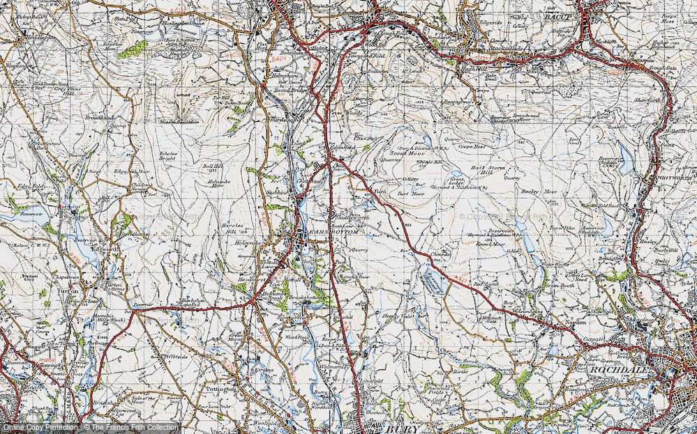 Old Map of Shuttleworth, 1947 in 1947