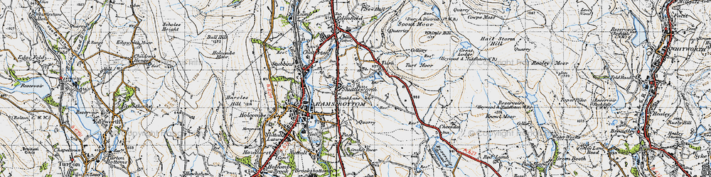 Old map of Shuttleworth in 1947