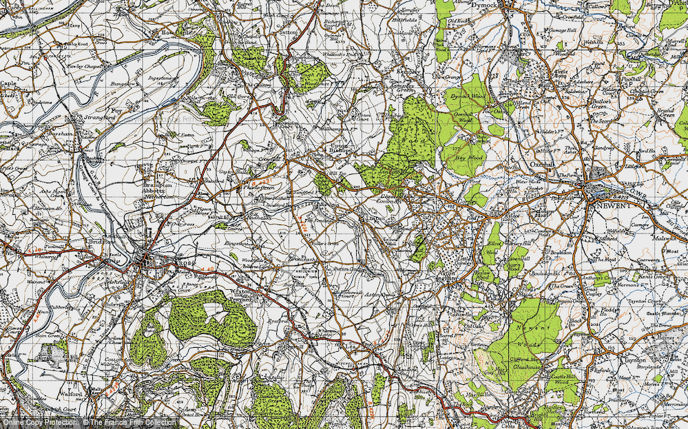 Old Map of Shutton, 1947 in 1947