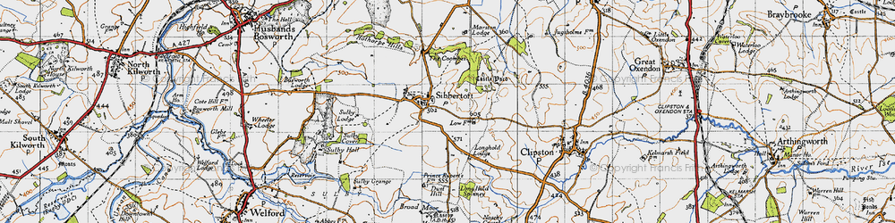 Old map of Sulby Covert in 1946