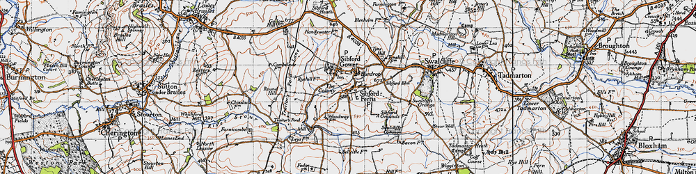 Old map of Sibford Gower in 1946