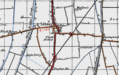 Old map of Sibsey in 1946