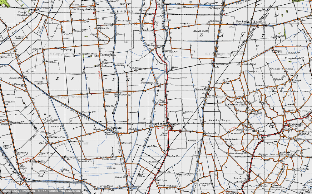 Old Map of Sibsey Fen Side, 1946 in 1946