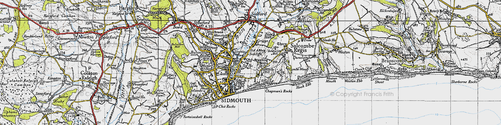 Old map of Sid in 1946