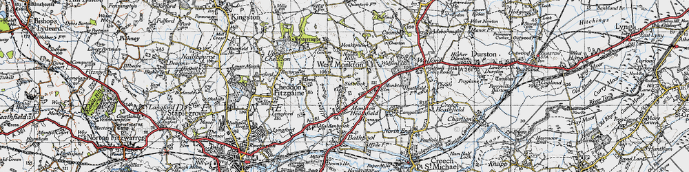 Old map of Sidbrook in 1946