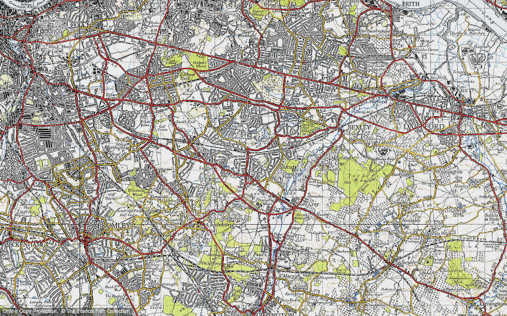 Old Map of Sidcup, 1946 in 1946
