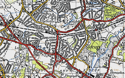 Old map of Sidcup in 1946