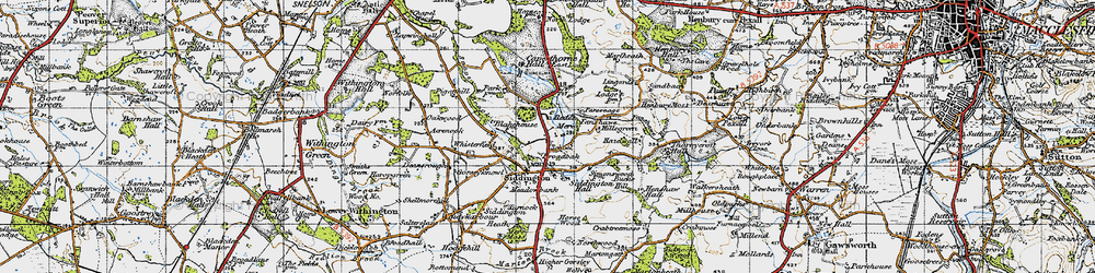 Old map of Siddington in 1947