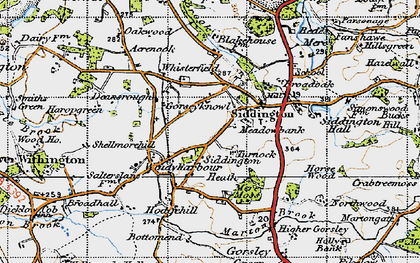 Old map of Siddington Heath in 1947