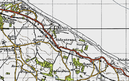 Old map of Sidestrand in 1945