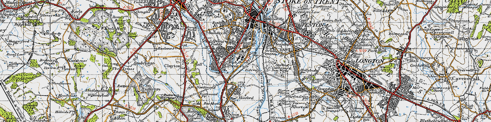 Old map of Sideway in 1946