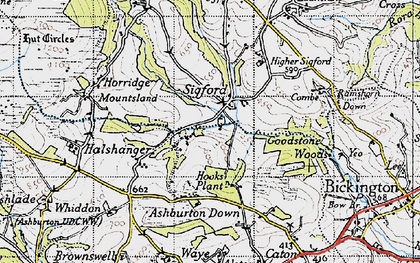Old map of Sigford in 1946