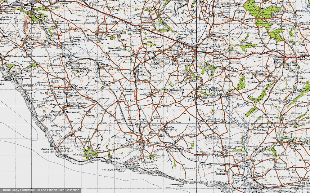 Old Map of Sigingstone, 1947 in 1947