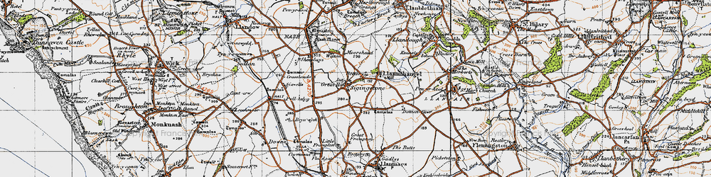 Old map of Sigingstone in 1947