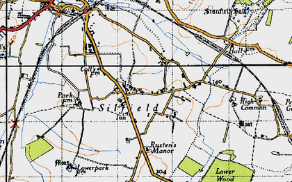 Old map of Silfield in 1946