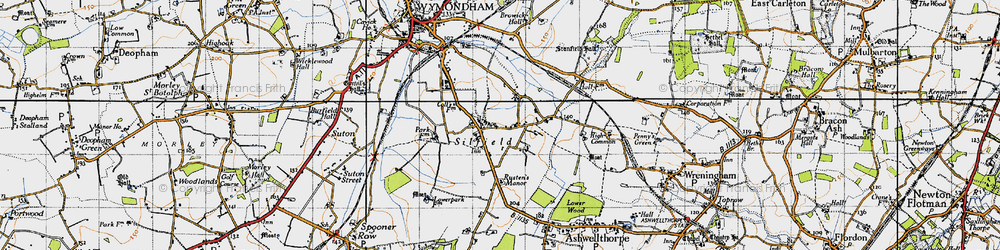 Old map of Silfield in 1946