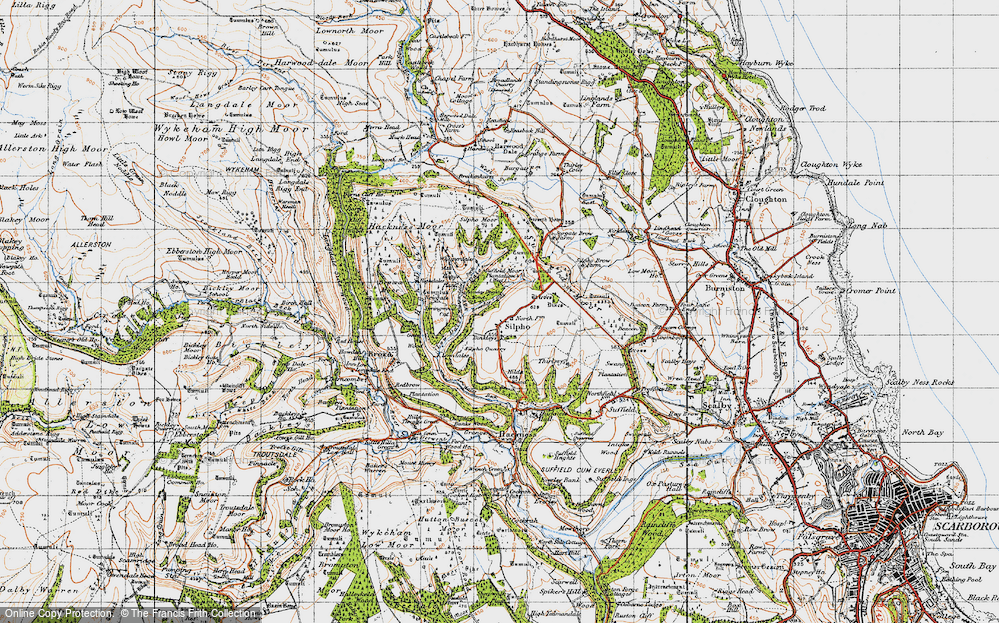Old Map of Historic Map covering Breaday Gill in 1947
