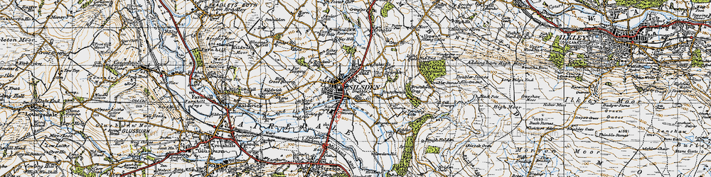 Old map of Silsden in 1947