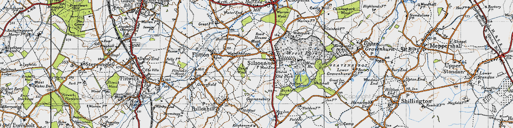 Old map of Wrest Park in 1946