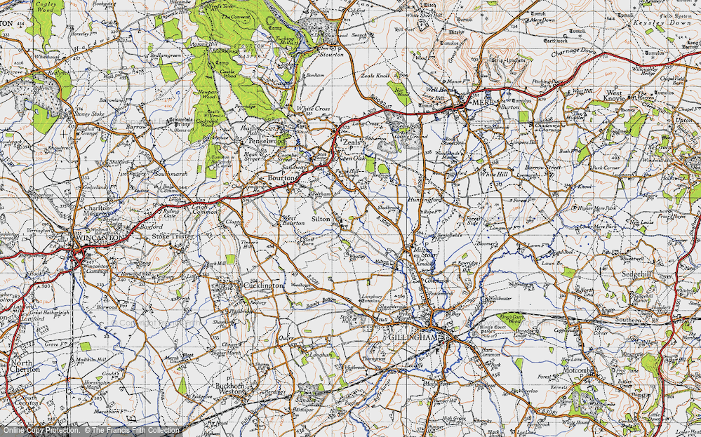 Old Map of Silton, 1945 in 1945