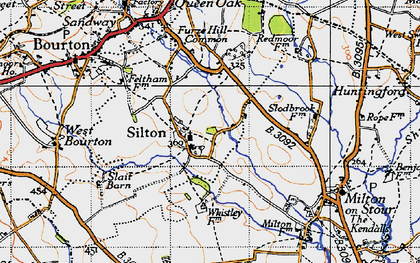 Old map of Silton in 1945